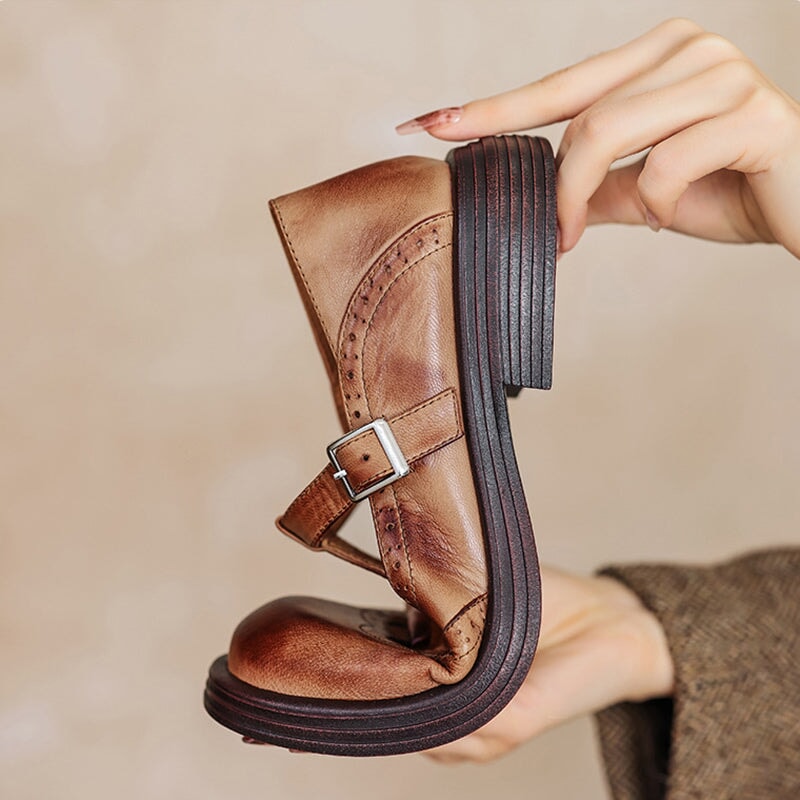 Velda | Elegant Mary Janes in leather